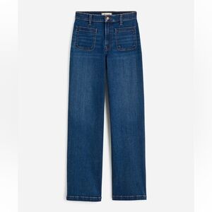 Madewell Emmett Wide-Leg Jean: Patch Pocket Edition in Allentown Wash, Sz 24
